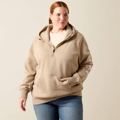 Ariat Rebar Lightweight Logo 1/2 Zip Hoodie