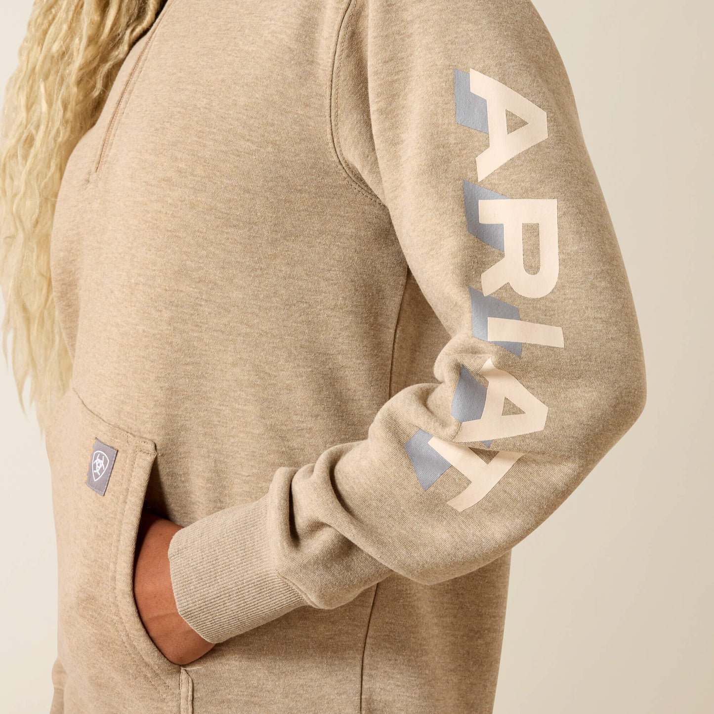 Ariat Rebar Lightweight Logo 1/2 Zip Hoodie