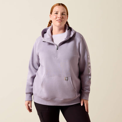 Ariat Rebar Lightweight Logo 1/2 Zip Hoodie