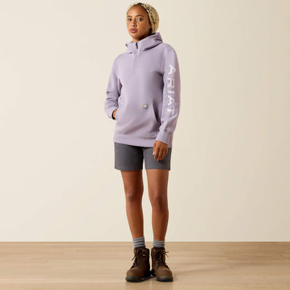 Ariat Rebar Lightweight Logo 1/2 Zip Hoodie