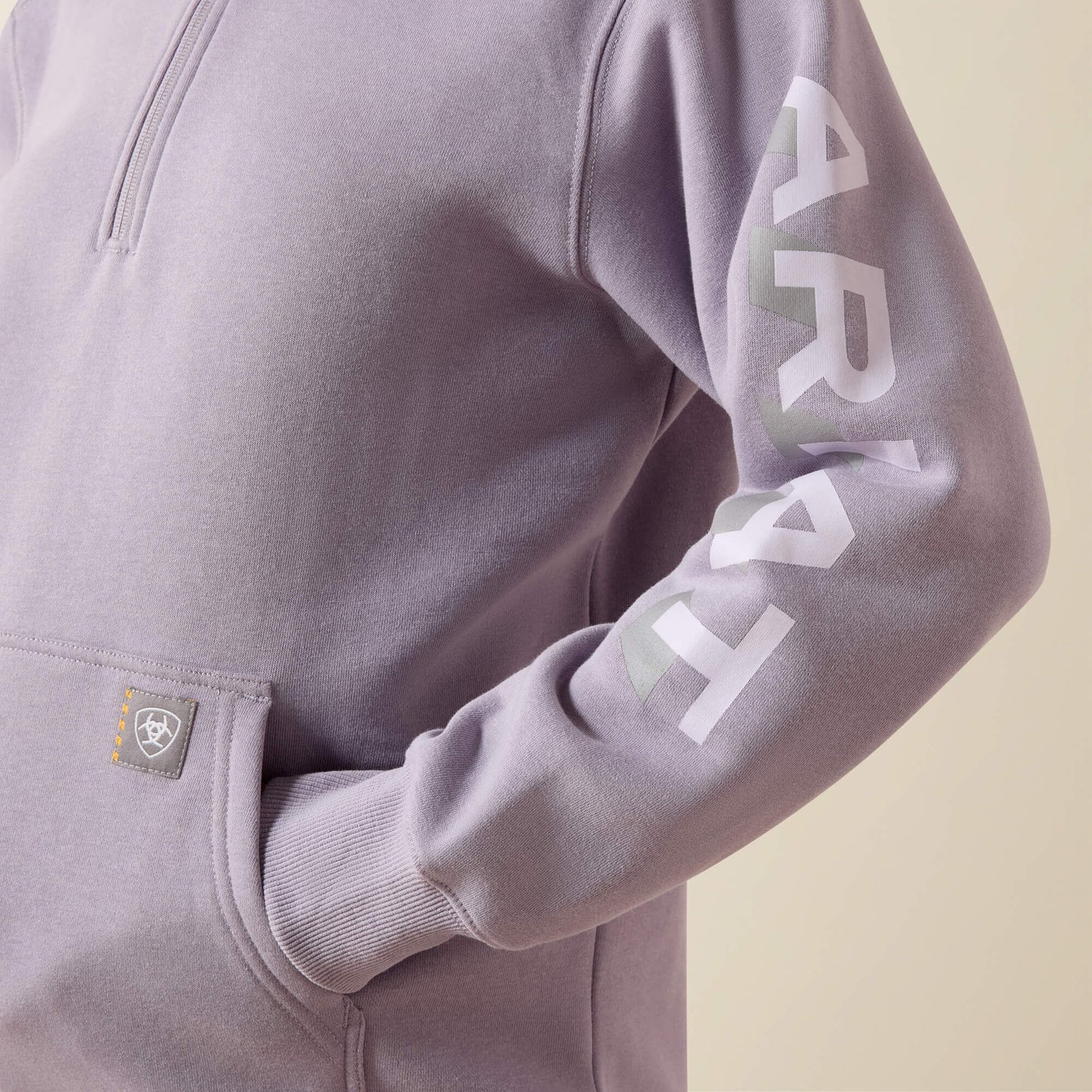 Ariat Rebar Lightweight Logo 1/2 Zip Hoodie