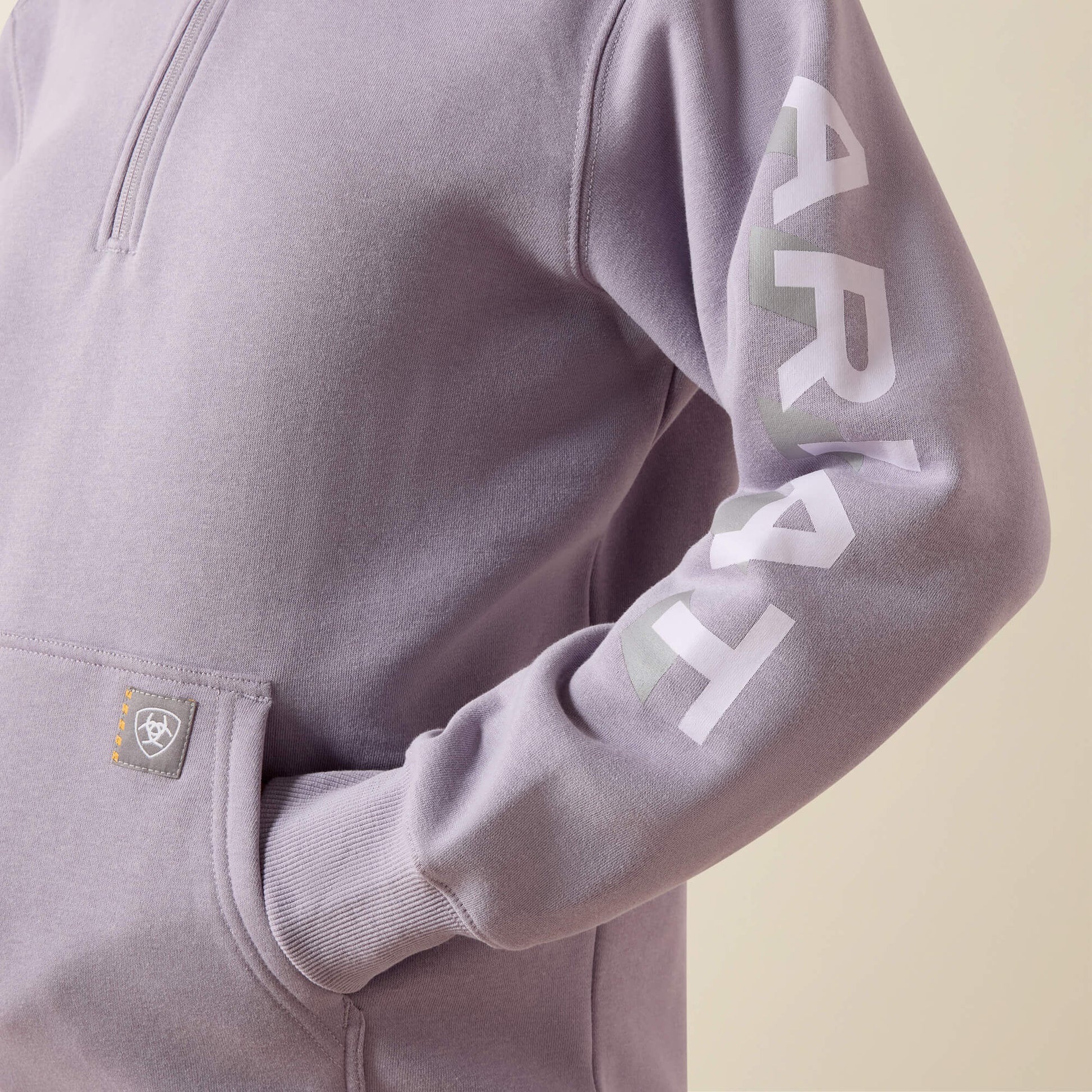 Ariat Rebar Lightweight Logo 1/2 Zip Hoodie