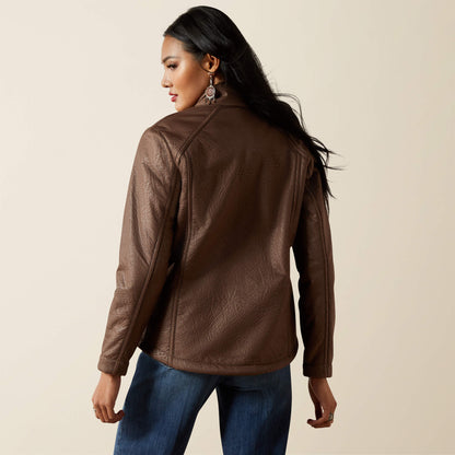 Ariat Ariat Logo Softshell Faux Leather Jacket