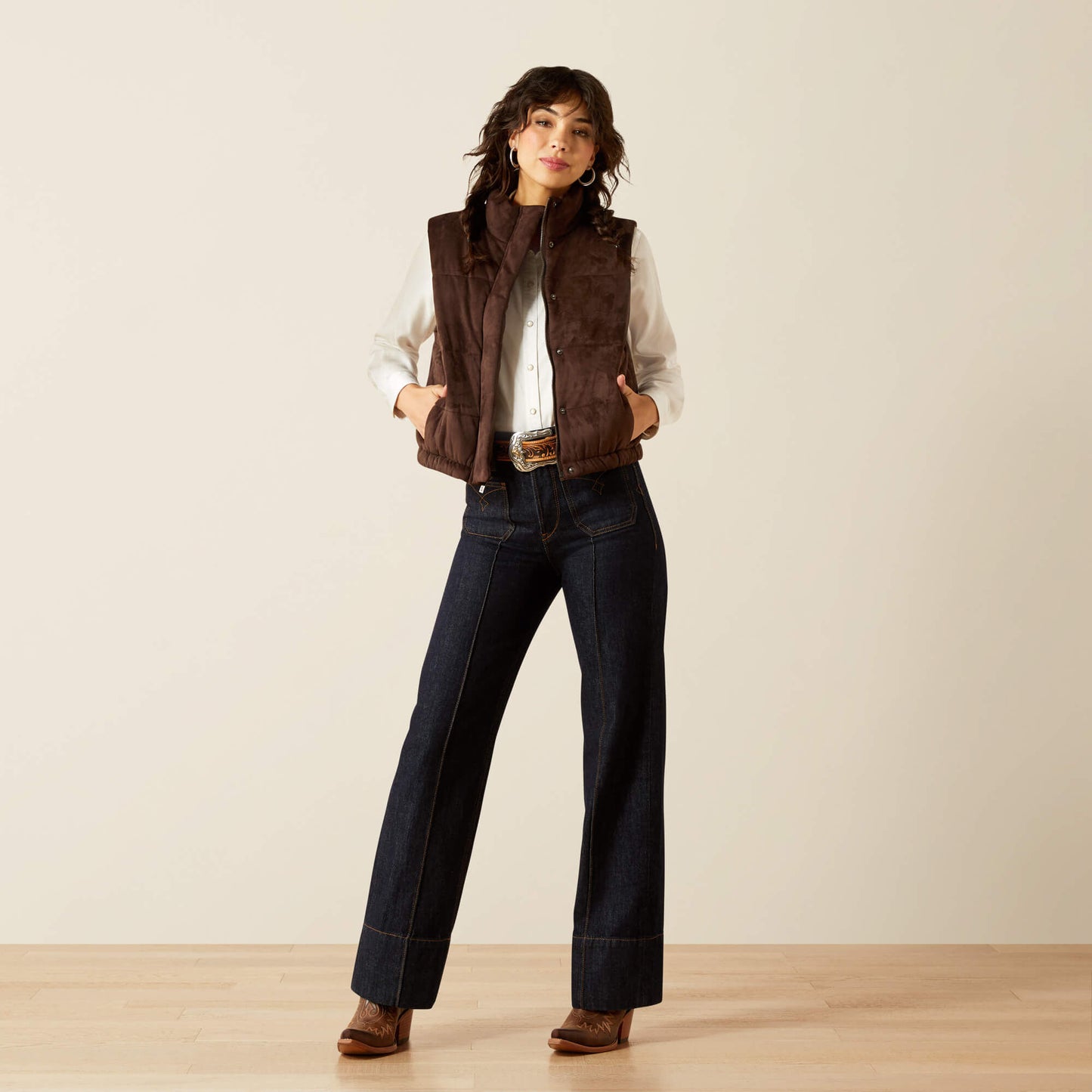 Ariat Swirls Faux Leather Vest
