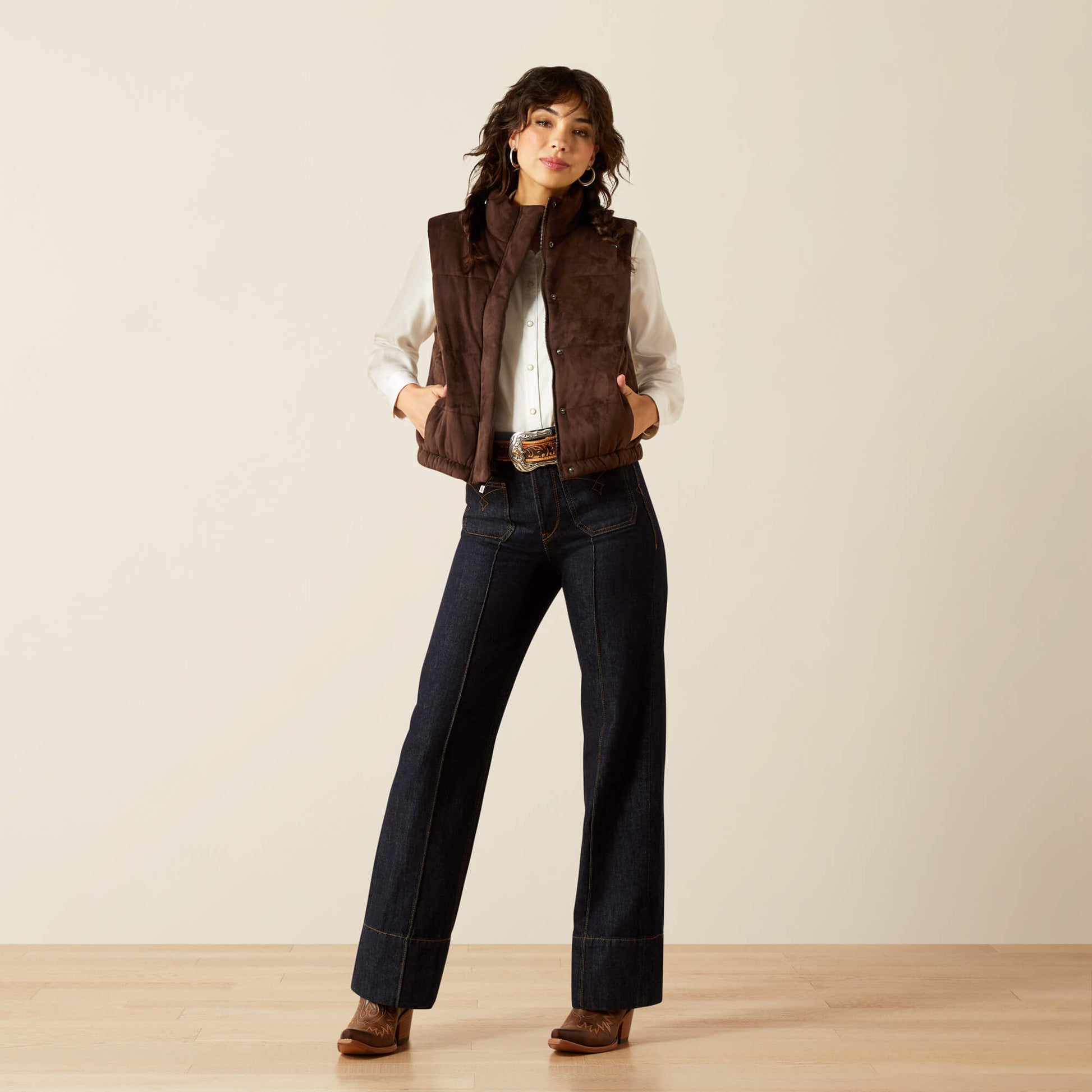 Ariat Swirls Faux Leather Vest