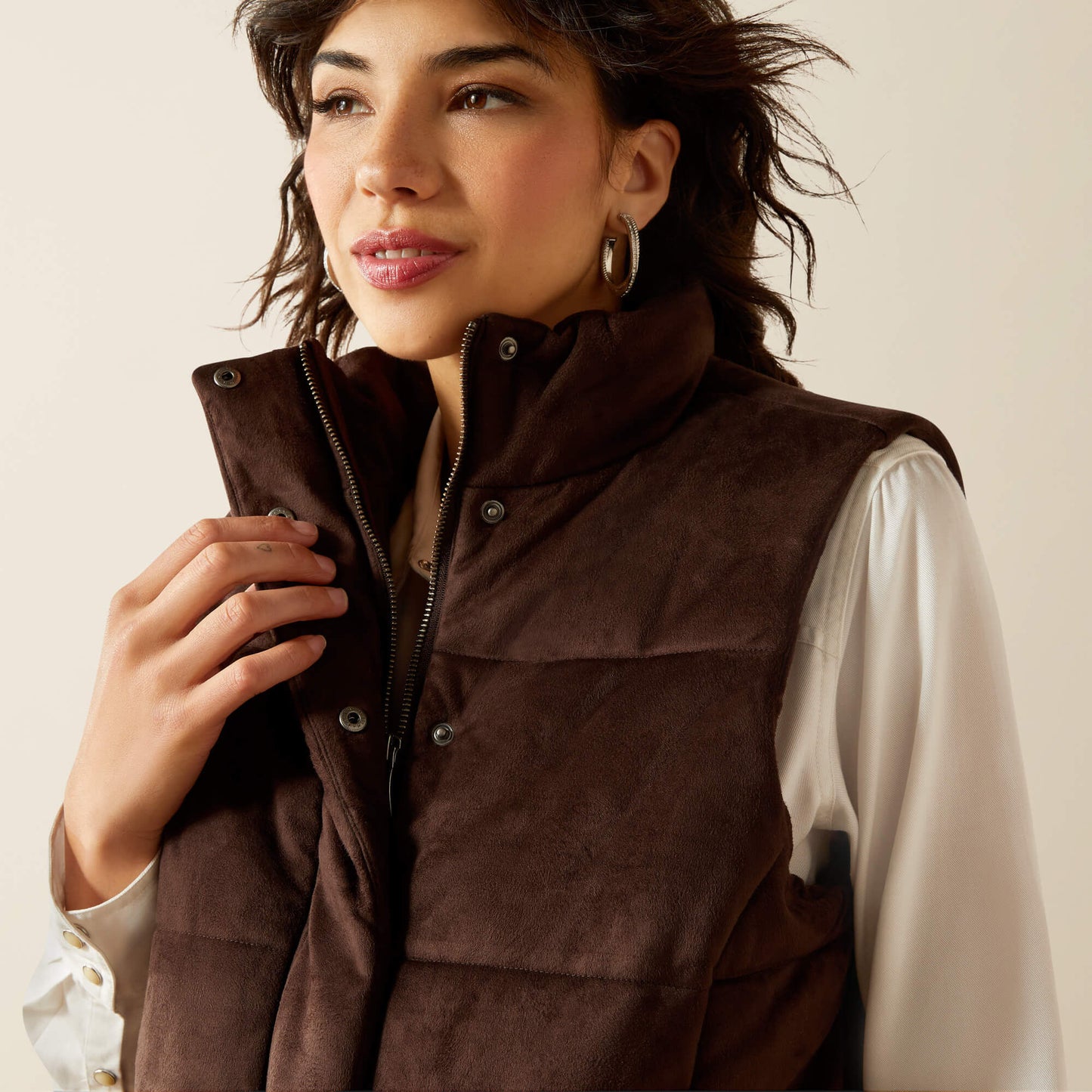 Ariat Swirls Faux Leather Vest