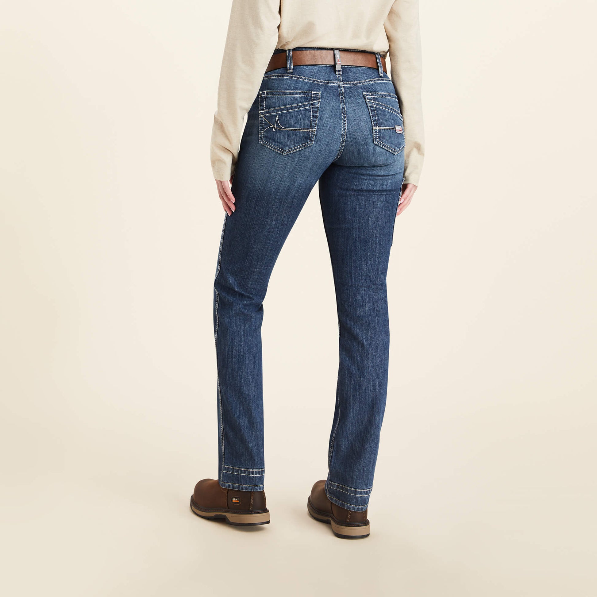 Ariat FR Perfect Rise DuraLight Stretch Cell Phone Pocket Straight Jean
