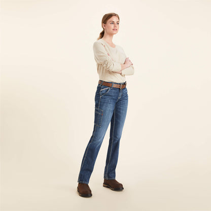 Ariat FR Perfect Rise DuraLight Stretch Cell Phone Pocket Straight Jean