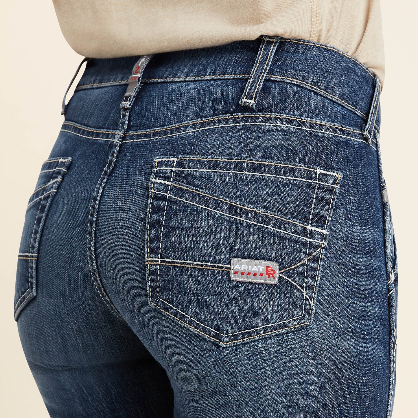 Ariat FR Perfect Rise DuraLight Stretch Cell Phone Pocket Straight Jean