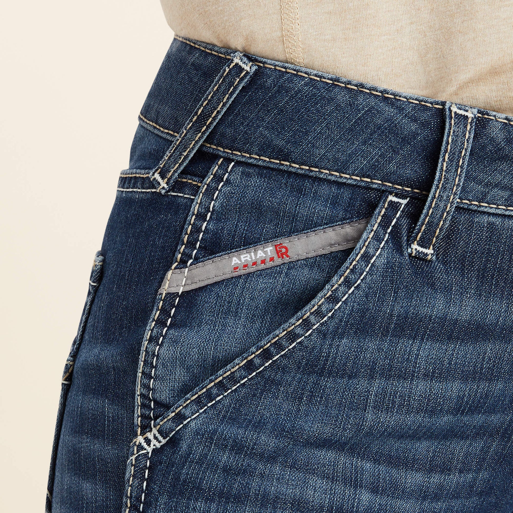 Ariat FR Perfect Rise DuraLight Stretch Cell Phone Pocket Straight Jean