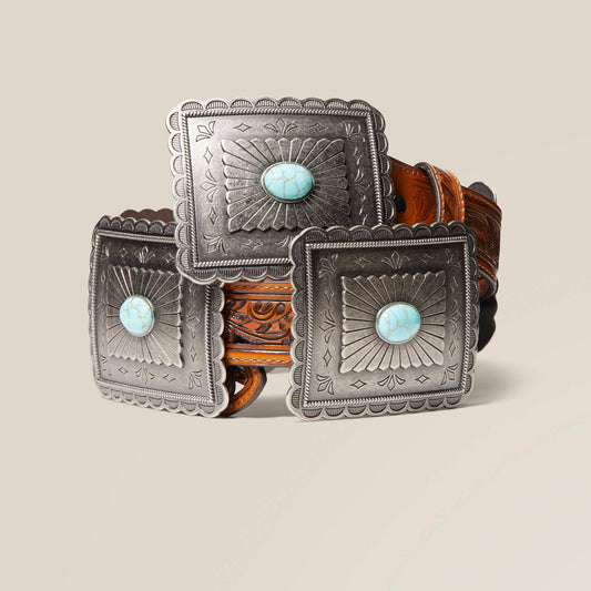 Ariat Turquoise Burst Concho Belt