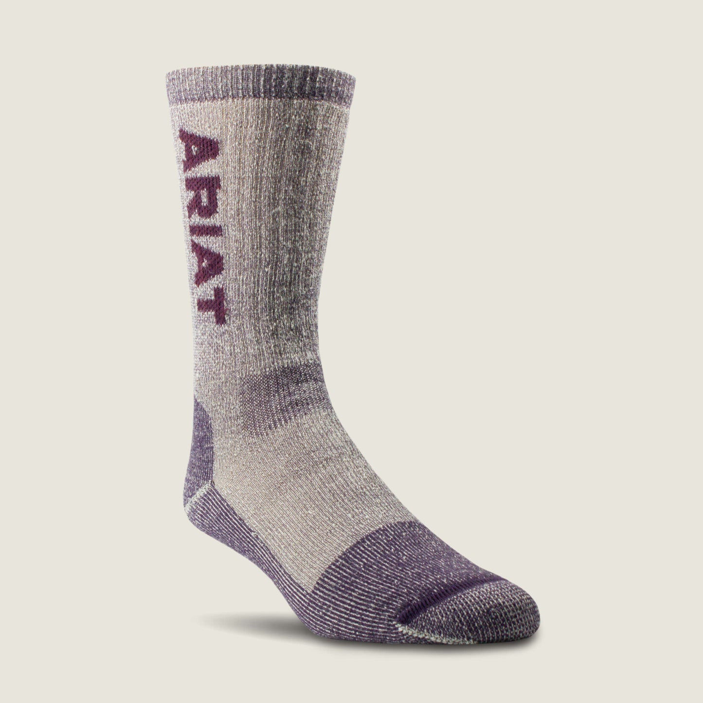 Ariat Midweight Merino Wool Blend Steel Toe Work Sock 2 Pair Multi Color Pack