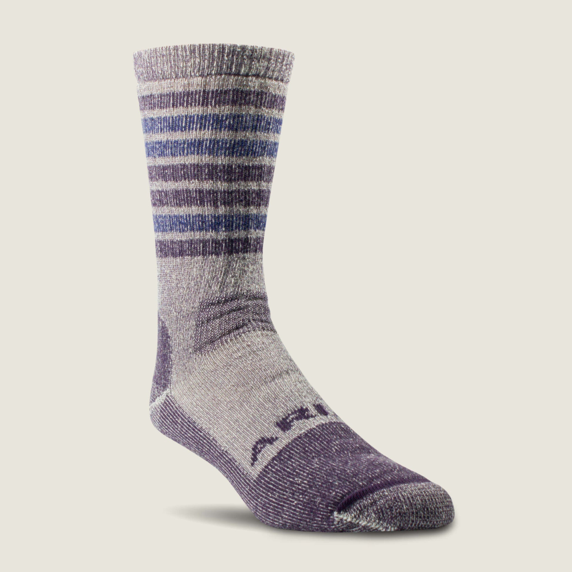 Ariat Midweight Merino Wool Blend Steel Toe Work Sock 2 Pair Multi Color Pack