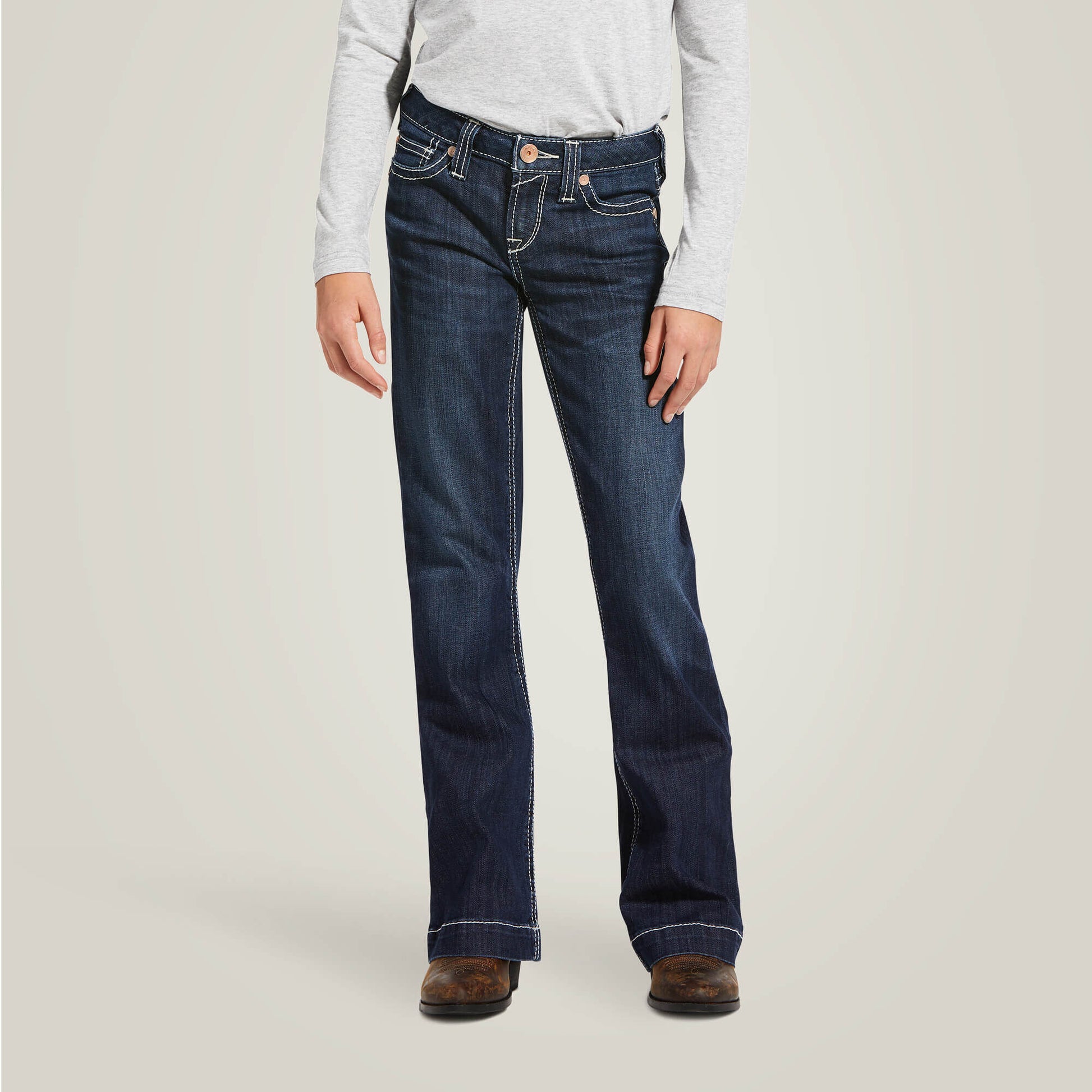 Ariat Trouser Mid Rise Stretch Ella Wide Leg Jean