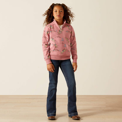 Ariat Bronc Scene 1/4 Zip Sweatshirt