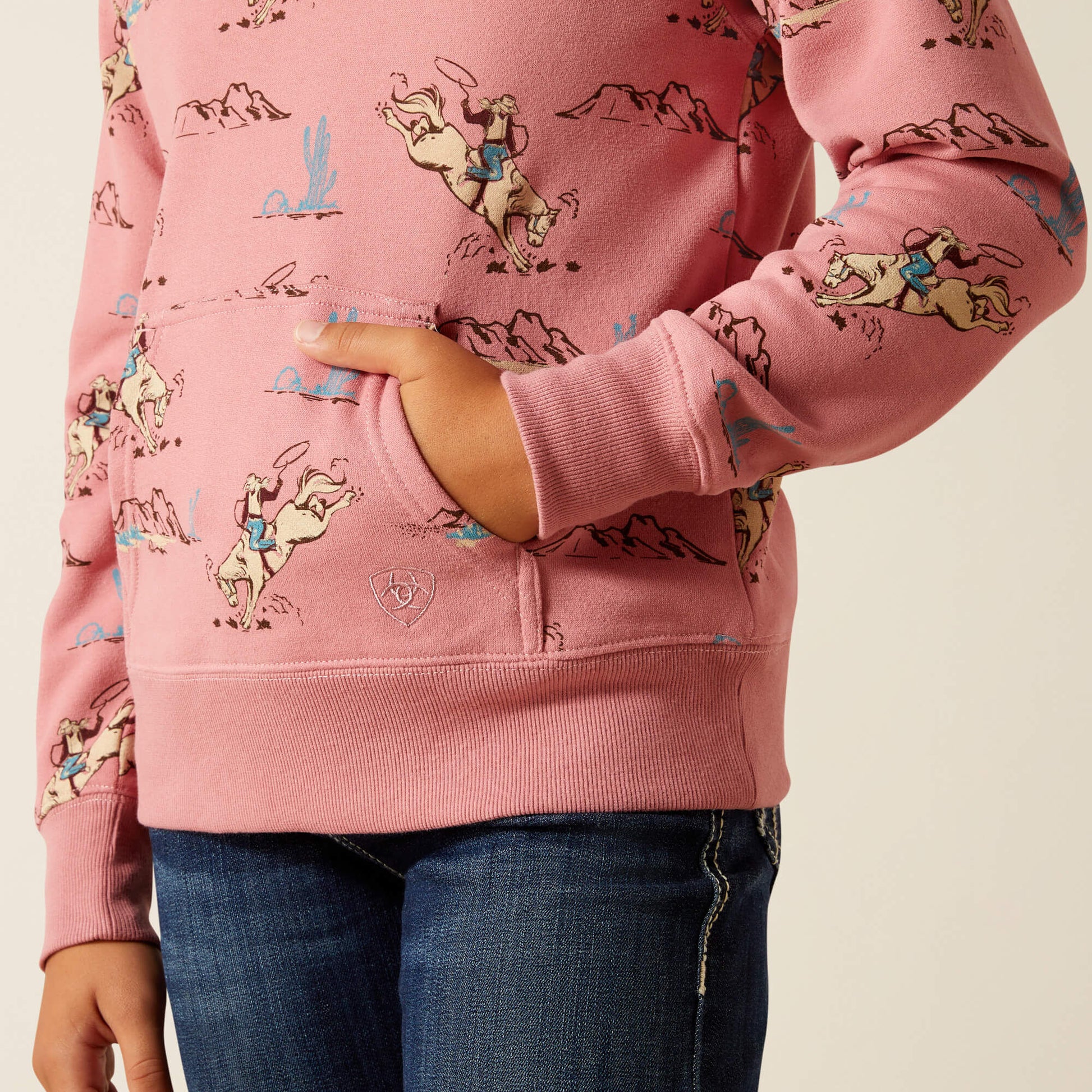 Ariat Bronc Scene 1/4 Zip Sweatshirt