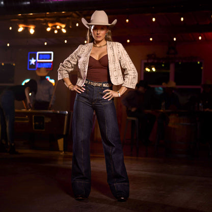 Ariat Ultra High Rise Tomboy Western Utility Wide Leg Jean